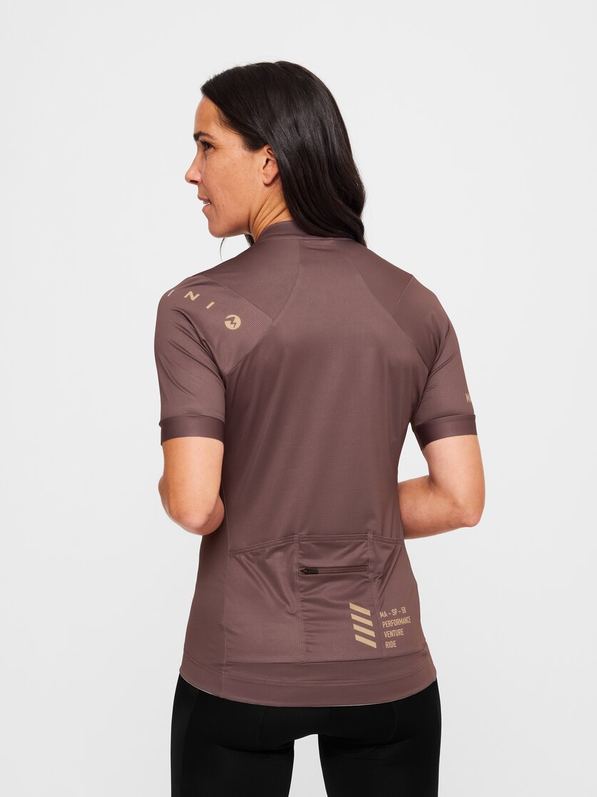 Martini Sportswear - Velox Road Bike Tricot W - T-Shirts in off white-granite - Rückansicht Model - Damen