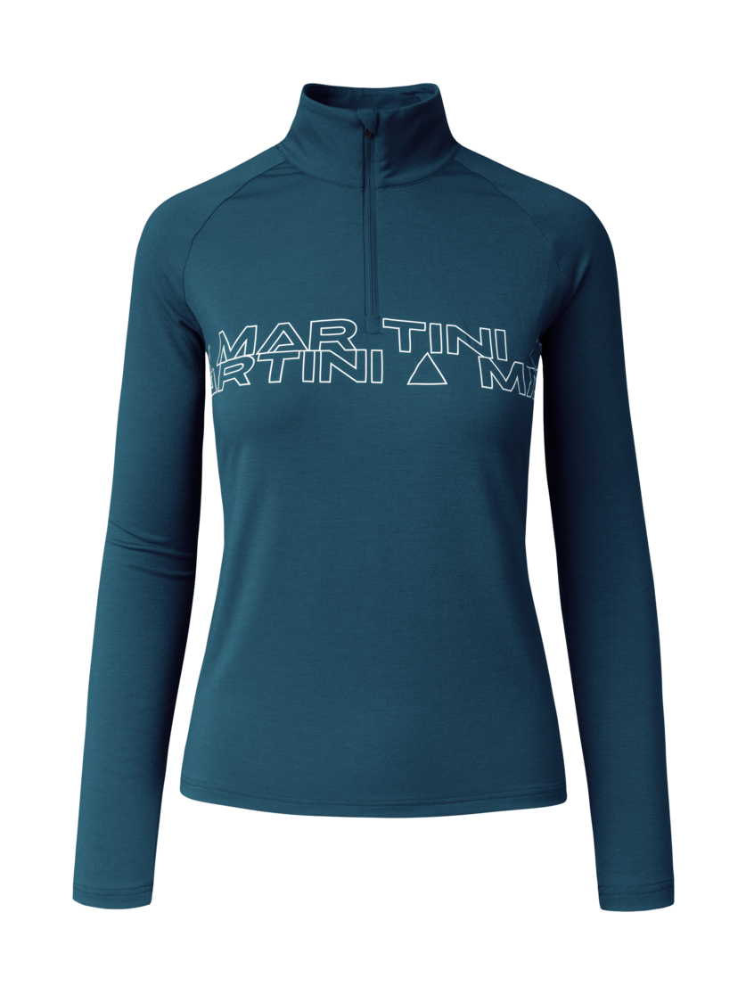 Martini Sportswear - Fullforce Halfzip Shirt W - Maglie a maniche lunghe in poseidon - vista frontale - Donna