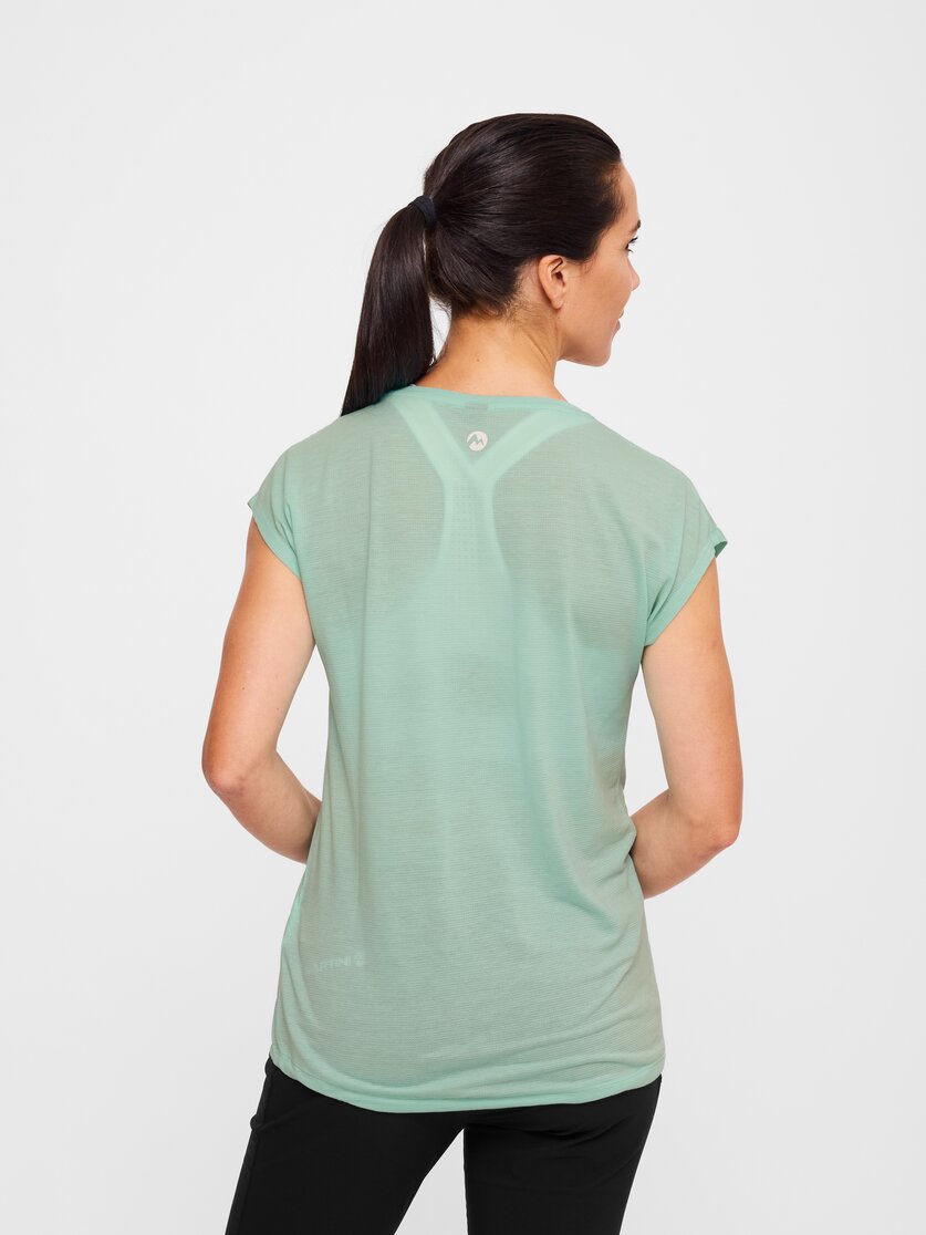 Martini Sportswear - Alpmate Flow Shirt W - T-Shirts in black-ibiza blue - rear view model - Women