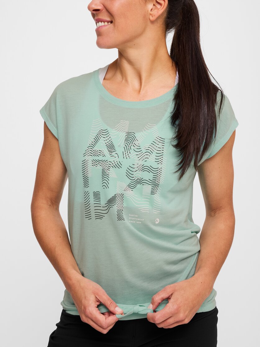 Martini Sportswear - Alpmate Flow Shirt W - T-Shirts in black-ibiza blue - Detail 2 - Women