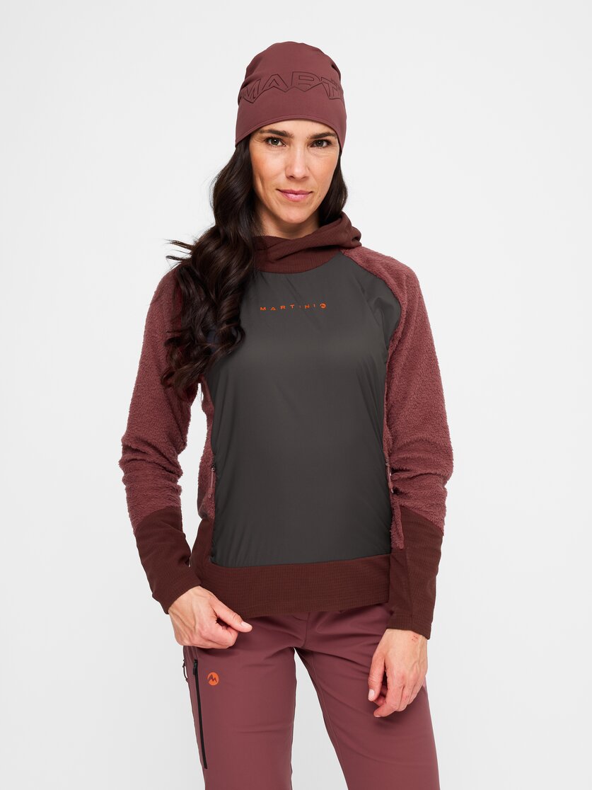 Martini Sportswear - Wildtrack Hoodie Primaloft® Active W  - Hoodies in misty blue-granite - Vorderansicht Model - Damen