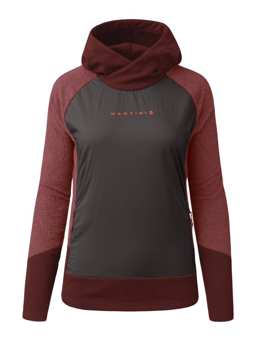 Martini Sportswear - Wildtrack Hoodie Primaloft® Active W  - Hoodies in winter apple-granite - Vorderansicht - Damen