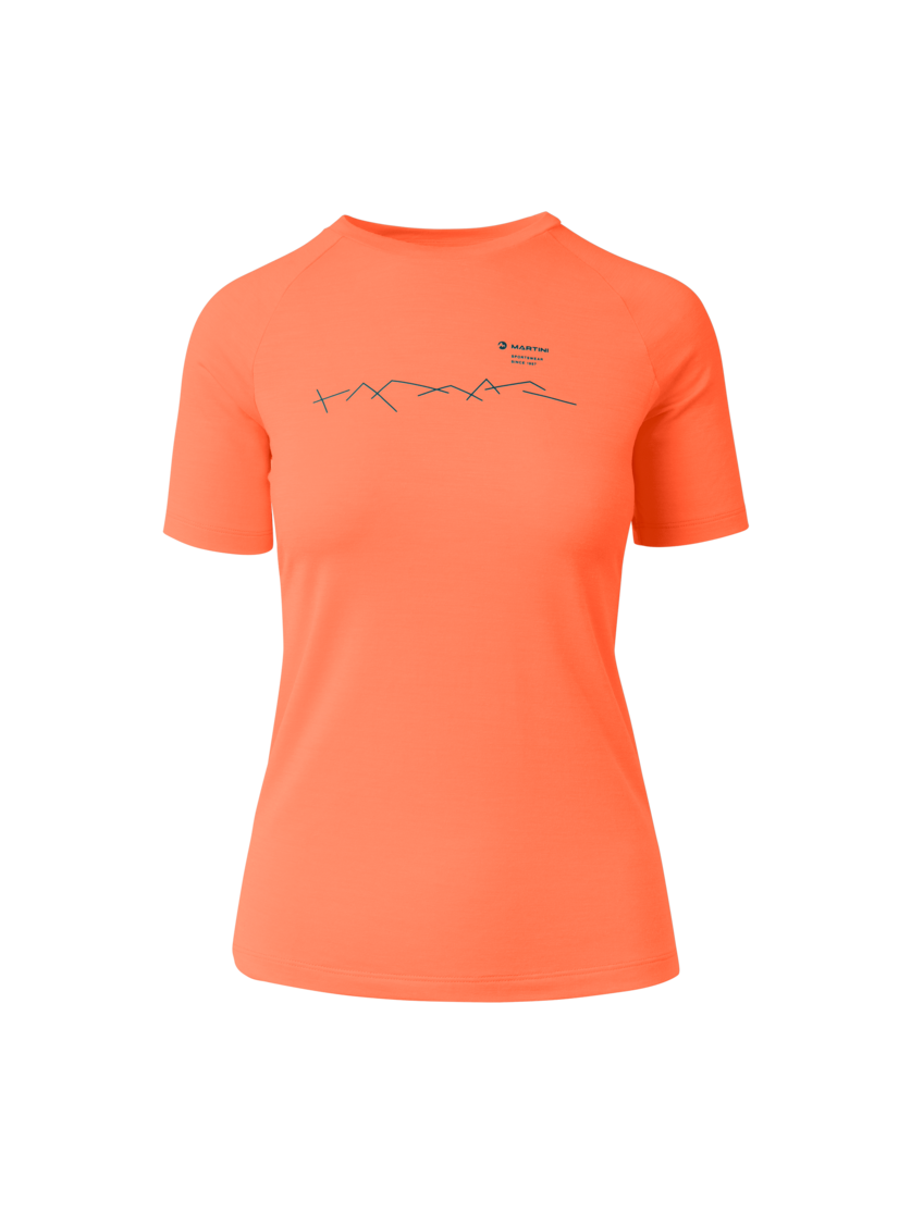 Martini Sportswear - Highventure Loom Shirt W - T-Shirts in papaya - Vorderansicht - Damen
