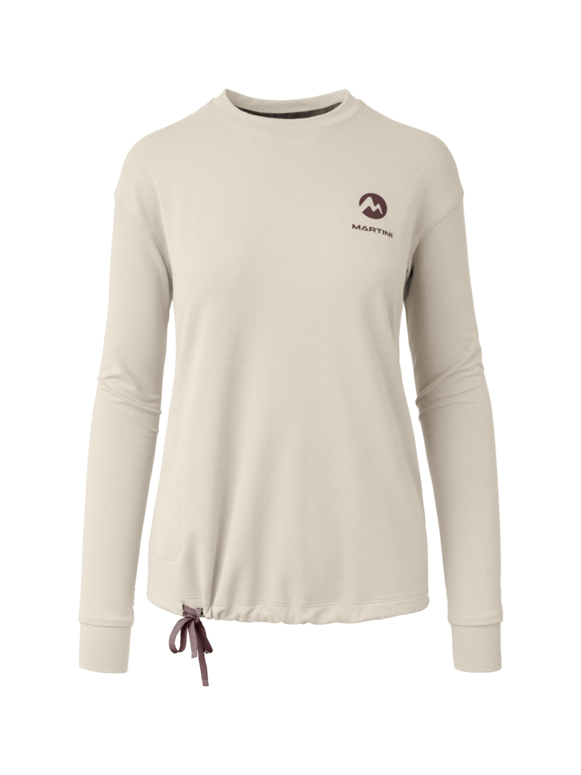 Martini Sportswear - Alpmate Roots ML Crew Neck W - Hoodies in off white-clay - Vorderansicht - Damen