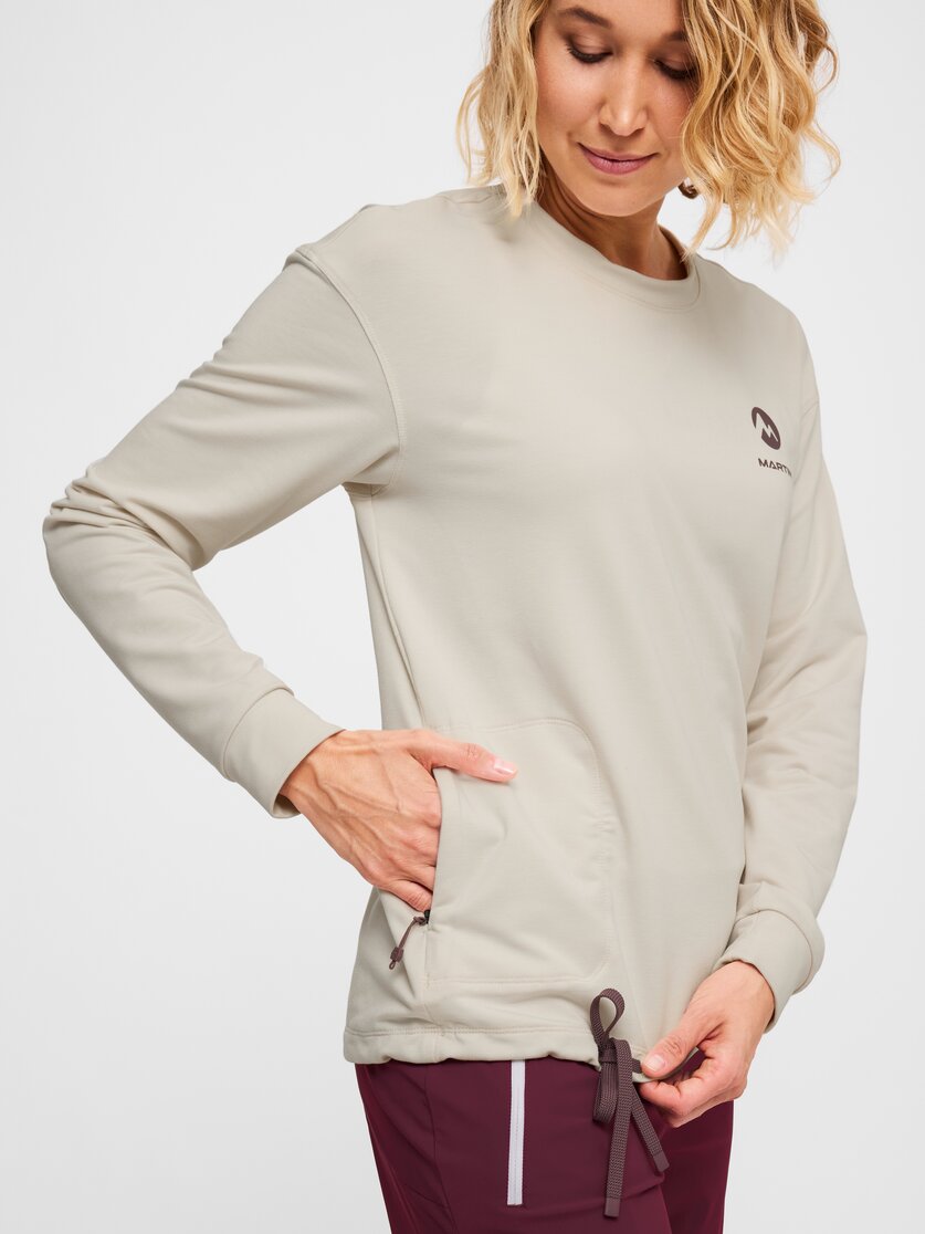 Martini Sportswear - Alpmate Roots ML Crew Neck W - Hoodies in black-white - Detail 2 - Damen