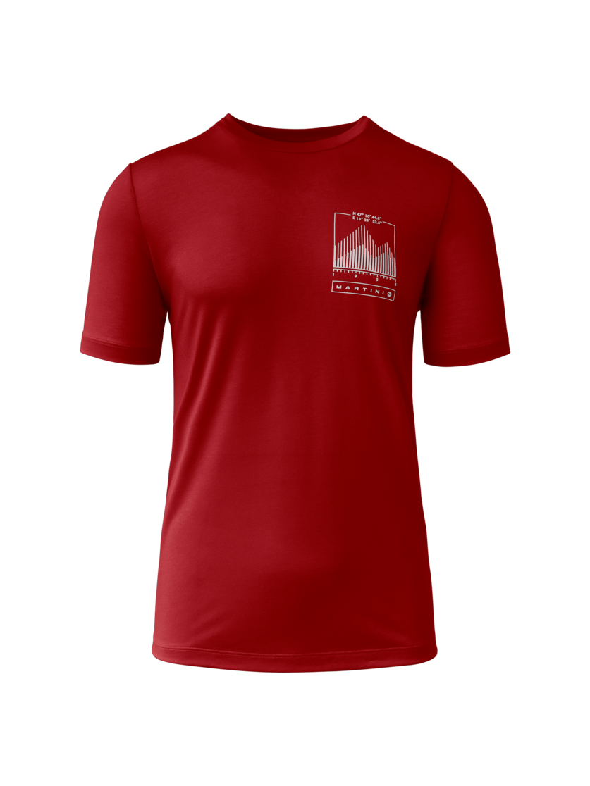 Martini Sportswear - Alpmate Summit Shirt M - T-Shirts in red moon-white - Vorderansicht - Herren