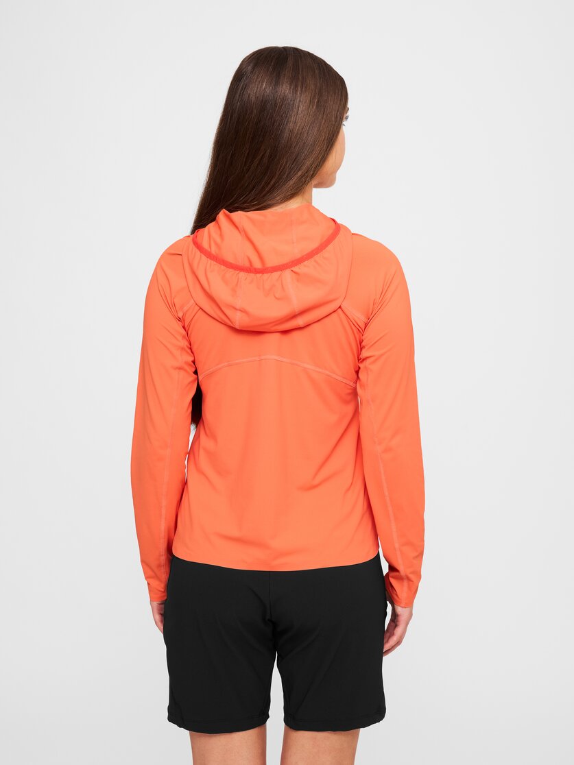 Martini Sportswear - Hillclimb ProTec Hooded Shirt W - Longsleeves in white-black - rear view model - Women