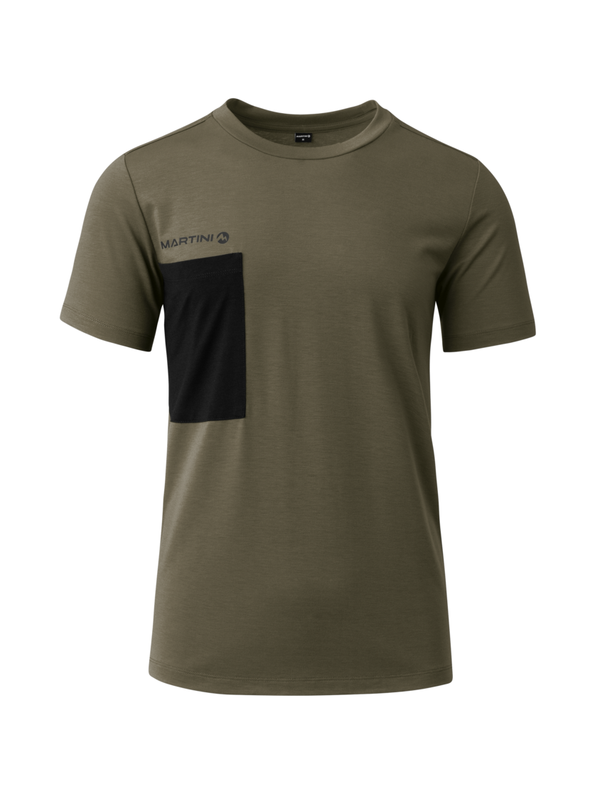 Martini Sportswear - Hillclimb Style Shirt M - T-Shirts in moss-black - vista frontale - Uomo
