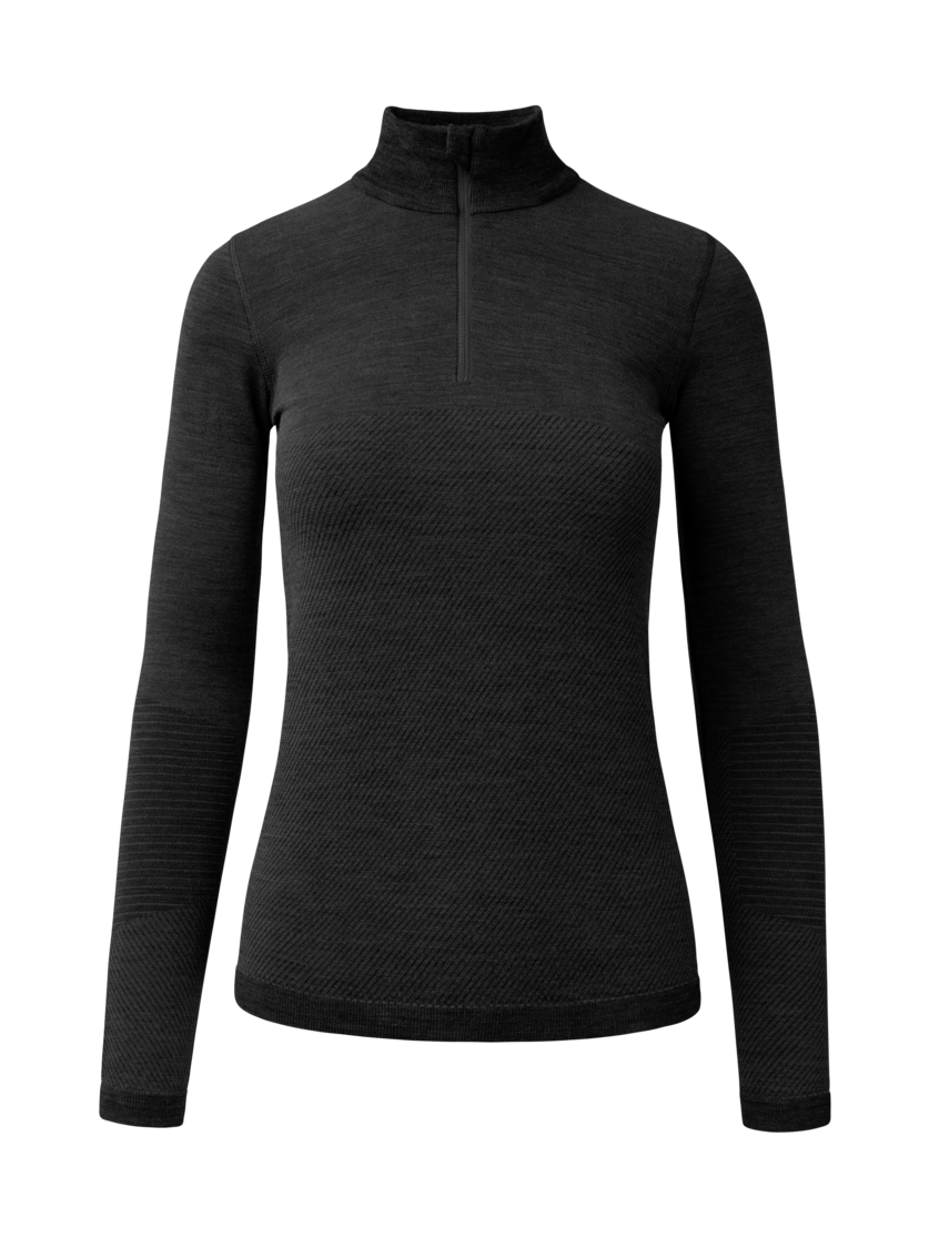 Martini Sportswear - Argon Halfzip Shirt W - Langarmshirts in black - Vorderansicht - Damen
