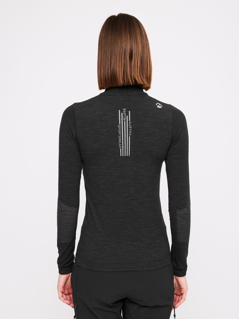 Martini Sportswear - Argon Halfzip Shirt W - Langarmshirts in black - Rückansicht Model - Damen