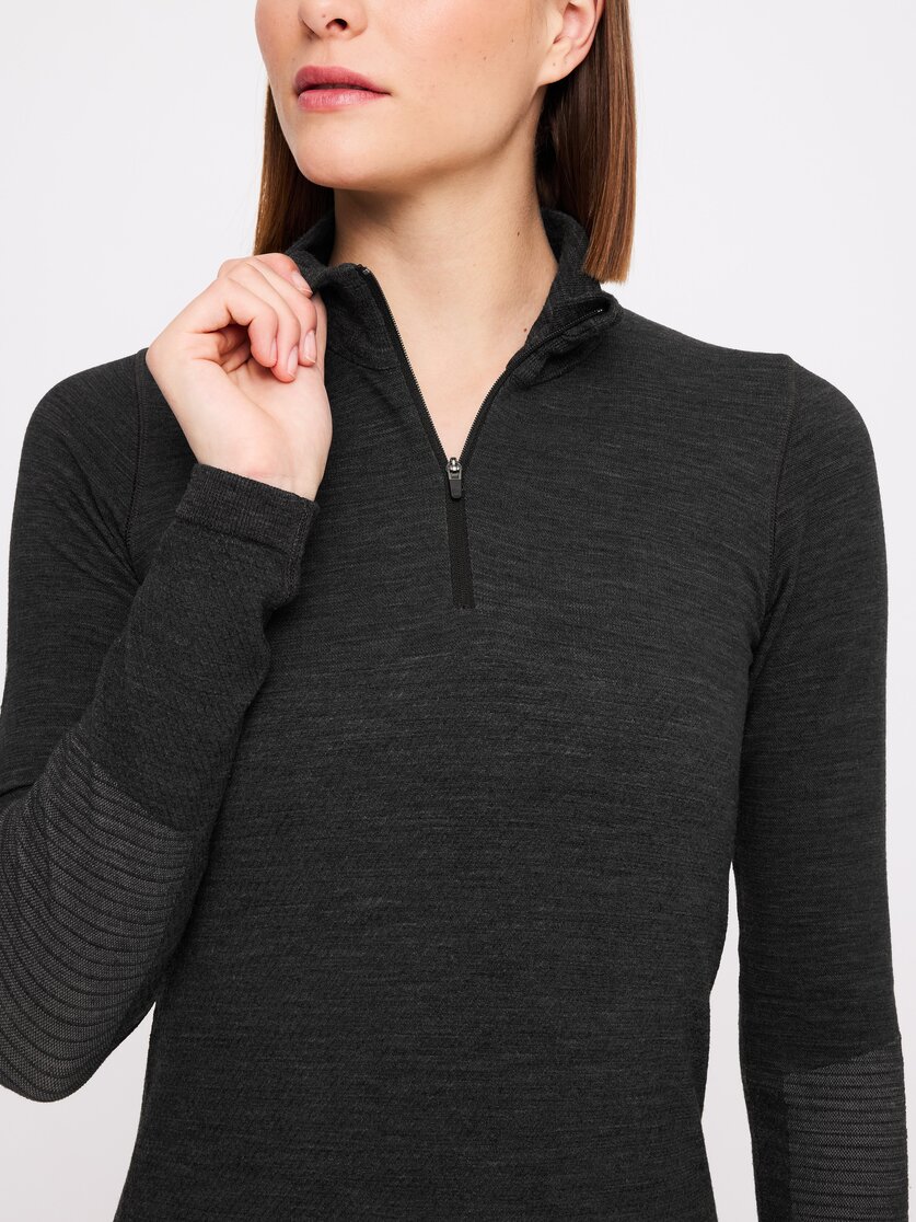 Martini Sportswear - Argon Halfzip Shirt W - Langarmshirts in black - Detail 1 - Damen