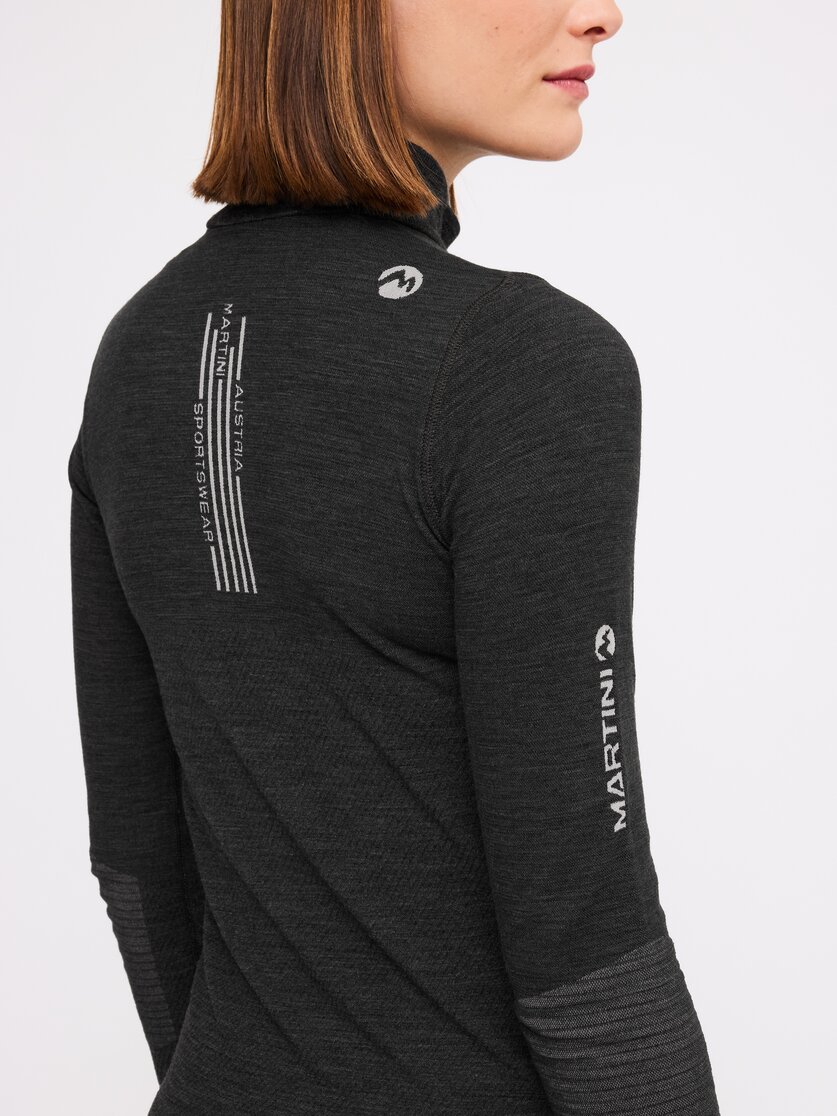 Martini Sportswear - Argon Halfzip Shirt W - Langarmshirts in black - Detail 4 - Damen
